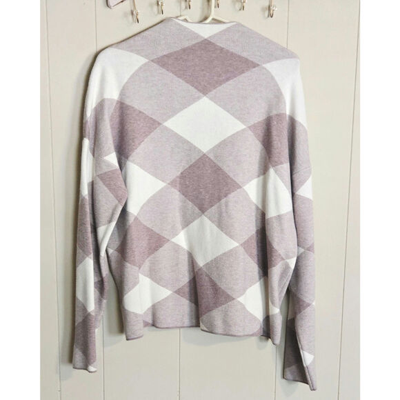 Tahari Preppy Argyle Diamond Mockneck Ladies XL Sweater - Picture 1 of 8